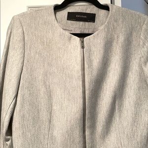 Grey zip blazer